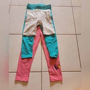 Kids leggins,size 4T,simple joy,spotted zebra,playwear set,pink,green,grey